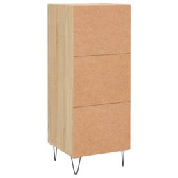Berkfield Home Sideboard Sonoma Oak 34.5x34x90 cm Engineered Wood in Natural - thumbnail 8