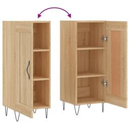 Berkfield Home Sideboard Sonoma Oak 34.5x34x90 cm Engineered Wood in Natural - thumbnail 9