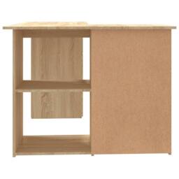 Berkfield Home Durable Corner Desk Sonoma Oak 145x100x76 cm Engineered Wood in Light Oak - Size: 145 x 100 x 76 cm - thumbnail 7