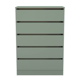 Ready Assembled 2 U Crosby 5 Drawer Chest in Reed Green in Pale Green - thumbnail 1