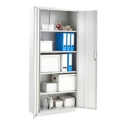 Moderna Metal Storage Cabinet with Lock Tall White Cupboard, 4 Shelves 180cm - thumbnail 2