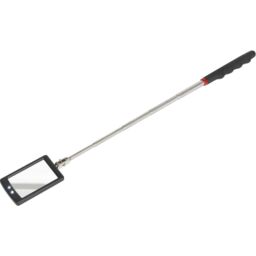 Loops Telescopic Inspection Mirror - Dual LED Lights - 52mm x 83mm Mirror - Extending