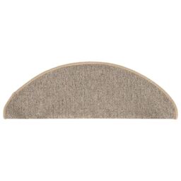 Berkfield Home Carpet Stair Treads 15 pcs Grey & Brown 65x21x4 cm - Size: Medium - thumbnail 5
