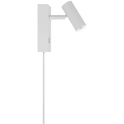 Nordlux Vintage Indoor Wall Light White Metal Intergrated LED On-Fixture Switch - Plug In or Mains Powered, IP20 - thumbnail 2