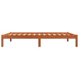 Berkfield Home Bed Frame without Mattress Wax Brown 75x190 cm Small Single Solid Wood Pine - thumbnail 5