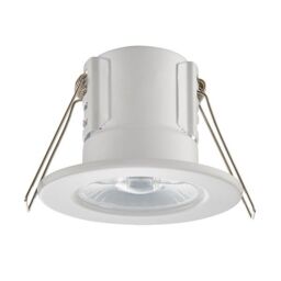 Netlighting Shieldeco Fire Rated Integrated LED Bathroom Recessed Light Matt White Acrylic IP65 - thumbnail 2