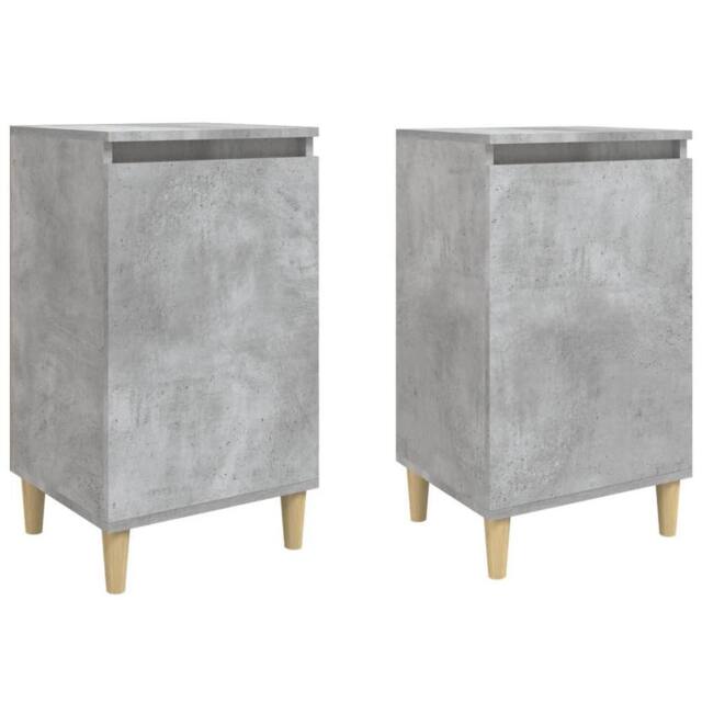 Berkfield Home Bedside Cabinets 2 pcs Concrete Grey 40x35x70 cm Engineered Wood - Size: 40 x 35 x 70 cm - image 1