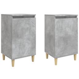Berkfield Home Bedside Cabinets 2 pcs Concrete Grey 40x35x70 cm Engineered Wood - Size: 40 x 35 x 70 cm - thumbnail 1