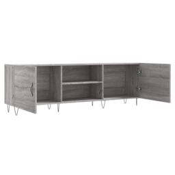 Berkfield Home TV Cabinet Grey Sonoma 150x30x50 cm Engineered Wood - Size: 150 x 30 x 50 cm - thumbnail 6