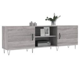 Berkfield Home TV Cabinet Grey Sonoma 150x30x50 cm Engineered Wood - Size: 150 x 30 x 50 cm - thumbnail 3