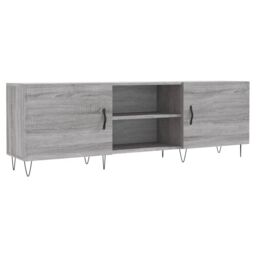 Berkfield Home TV Cabinet Grey Sonoma 150x30x50 cm Engineered Wood - Size: 150 x 30 x 50 cm - thumbnail 2