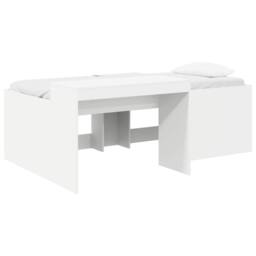 Berkfield Home Kids'High Bed Frame with Desk White 80 x 200 cm - thumbnail 2