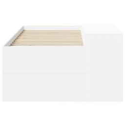 Berkfield Home Kids'High Bed Frame with Desk White 80 x 200 cm - thumbnail 4