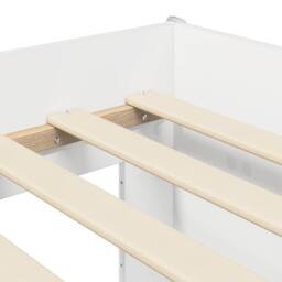 Berkfield Home Kids'High Bed Frame with Desk White 80 x 200 cm - thumbnail 6