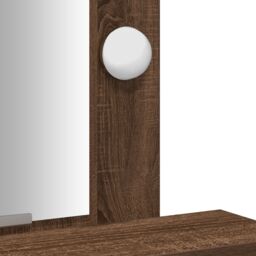 Berkfield Home Dressing Table with LED Lights¬†Brown Oak 50x41x140 cm in Brown - Size: 50 x 41 x 140 cm - thumbnail 9