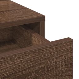 Berkfield Home Dressing Table with LED Lights¬†Brown Oak 50x41x140 cm in Brown - Size: 50 x 41 x 140 cm - thumbnail 8