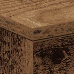 Berkfield Home Bedside Cabinet Old Wood 38x35x55 cm Engineered Wood in Brown - Size: 38 x 35 x 55 cm - thumbnail 9
