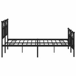 Berkfield Home Metal Bed Frame with Headboard & Footboard Black 140x200 cm - thumbnail 6