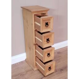NESTLUNE 4-Tier Solid Pine CD Storage Tower in Brown - Size: 100 cm x 100 cm - thumbnail 6