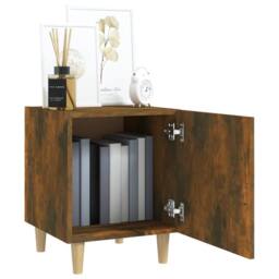 Berkfield Home Elegant Bedside Cabinets 2 pcs Smoked Oak Engineered Wood in Brown - thumbnail 9