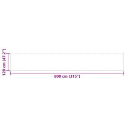 Berkfield Home Balcony Screen Yellow & White Stripe 120x800 cm - thumbnail 6