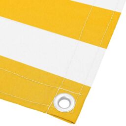 Berkfield Home Balcony Screen Yellow & White Stripe 120x800 cm - thumbnail 4