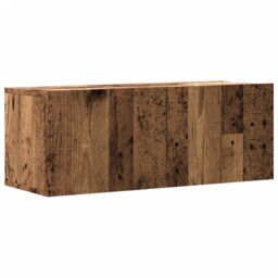 Berkfield Home Wall Mounted TV Cabinet Old Wood 80x30x30 cm Engineered Wood in Brown - Size: 80 x 30 x 30 cm - thumbnail 2