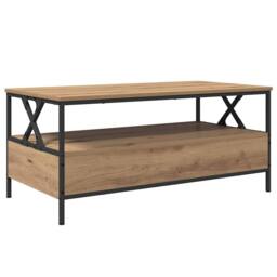 Berkfield Home Coffee Table Artisan oak 100 x 51 x 45 cm Engineered wood in Brown - thumbnail 8