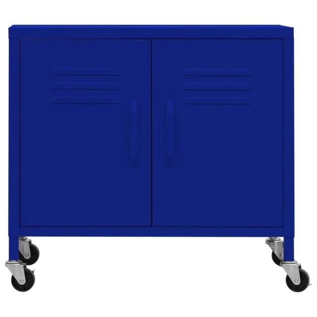 Berkfield Home Storage Cabinet Navy Blue 60x35x56 cm Steel - Size: 60 x 35 x 56 cm - image 1