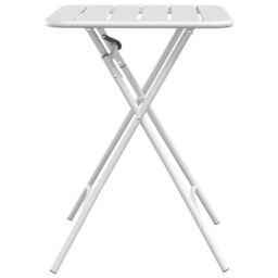 Berkfield Home Foldable Garden Table White 55x55x73 cm Steel - Size: 55 x 55 x 73 cm - thumbnail 5