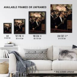 "Artery8 The Orchestra at the Opera Edgar Degas Vintage Wall Art Print Poster - Size: W18"" x H24""" - thumbnail 3
