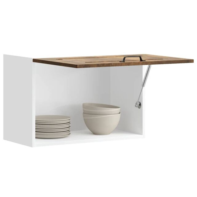 Berkfield Home Kitchen Wall Cabinet Kalmar Smoked Oak Engineered Wood in Brown - image 1
