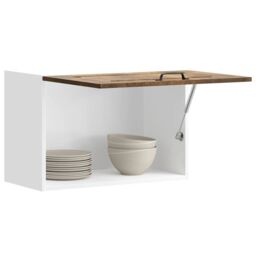 Berkfield Home Kitchen Wall Cabinet Kalmar Smoked Oak Engineered Wood in Brown - thumbnail 1