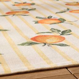 Furn Fruits Oranges Gingham Indoor/Outdoor Rug in Yellow - Size: 120 cm x 170 cm - thumbnail 4