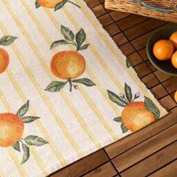 Furn Fruits Oranges Gingham Indoor/Outdoor Rug in Yellow - Size: 120 cm x 170 cm - thumbnail 3