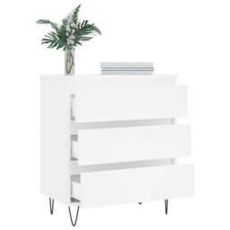 Berkfield Home Sideboard White 60x35x70 cm Engineered Wood - Size: 60 x 35 x 70 cm - thumbnail 4