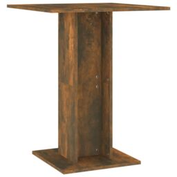Berkfield Home Bistro Table Smoked Oak 60x60x75 cm Engineered Wood in Brown - Size: 60 x 60 x 75 cm - thumbnail 2