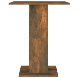 Berkfield Home Bistro Table Smoked Oak 60x60x75 cm Engineered Wood in Brown - Size: 60 x 60 x 75 cm - thumbnail 5