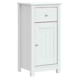 Berkfield Home 4 Piece Bathroom Furniture Set BERG White Solid Wood Pine - thumbnail 3
