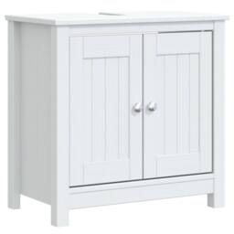 Berkfield Home 4 Piece Bathroom Furniture Set BERG White Solid Wood Pine - thumbnail 5