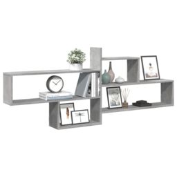 Berkfield Home Wall Shelf Concrete Grey 167.5x18x68 cm Engineered Wood - thumbnail 3