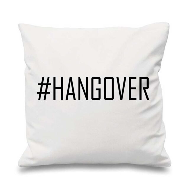 "60 SECOND MAKEOVER White Cushion Cover #Hangover 16"" x 16"" Mum Friend Gift Decorative Cushion Home Mothers Day - Size: 40 cm x 40 cm"