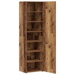 Berkfield Home Highboard Old Wood 50x42.5x185 cm Engineered Wood in Brown - thumbnail 2