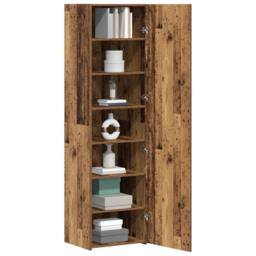 Berkfield Home Highboard Old Wood 50x42.5x185 cm Engineered Wood in Brown - thumbnail 3