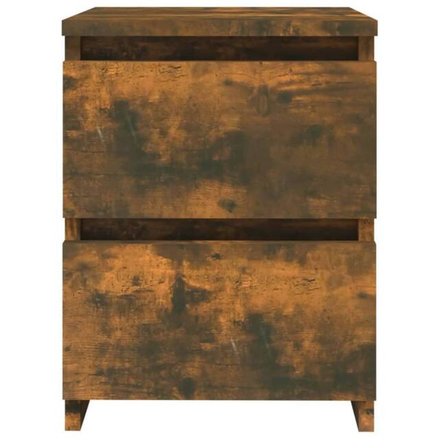 Berkfield Home Elegant Bedside Cabinet Smoked Oak 30x30x40 cm Engineered Wood in Brown - Size: 30 x 30 x 40 cm - image 1