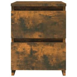 Berkfield Home Elegant Bedside Cabinet Smoked Oak 30x30x40 cm Engineered Wood in Brown - Size: 30 x 30 x 40 cm - thumbnail 1