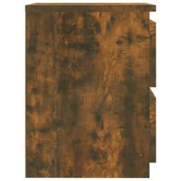 Berkfield Home Elegant Bedside Cabinet Smoked Oak 30x30x40 cm Engineered Wood in Brown - Size: 30 x 30 x 40 cm - thumbnail 4