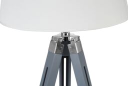 Orsina Striking Brown Tripod Floor Lamp, Decorative Floor Light With Metal Cross Supports, Modern Standard Lamp in Grey - thumbnail 3
