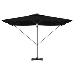 Berkfield Home Cantilever Roma Parasol with LEDs Black 286x285x270 cm Aluminium - Size: 286 x 285 x 270 cm - thumbnail 5