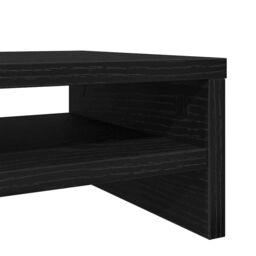 Berkfield Home Monitor Stand Black Oak 100x24x13 cm Engineered Wood - Size: 100 x 24 x 13 cm - thumbnail 8